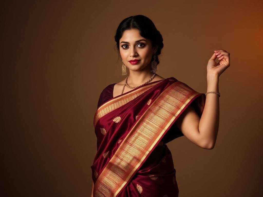 Traditional outfit in perfect colour harmony after colour consultation