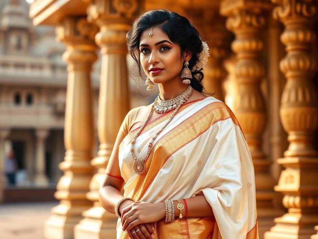 Traditional Chikankari styling with Lucknow craftsmanship